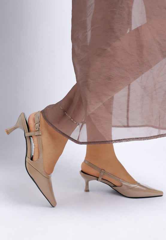 Luxton Slingback Pin Buckle Kitten Heels 75cf24c4-626b-4122-975e-d4d055686382