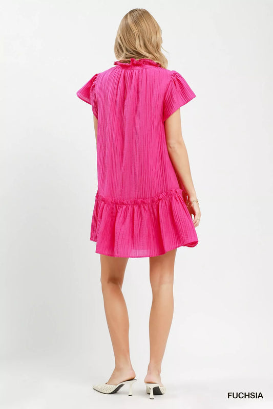 Textured Ruffle Hem Mini Dress 75e83cfa-dc68-4c31-98d7-c225242cc713-Max-Origin