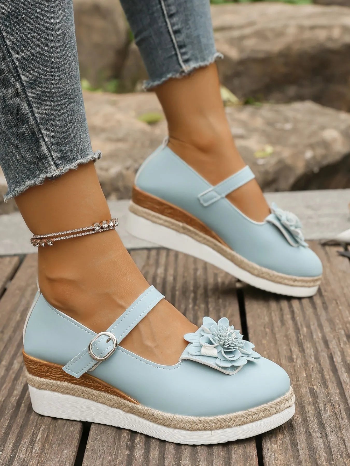 Flower Embellished Mary Jane Loafers 75f3c371-e1b5-45f6-a247-856136ee265a-Max-Origin