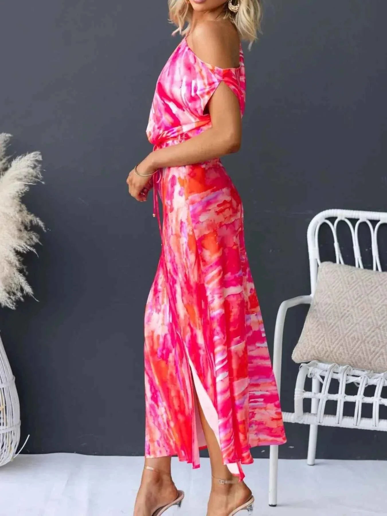 One Shoulder Printed Dress with Slit 7613119e-565c-4bb8-858a-cac147b0ac30-Max-Origin