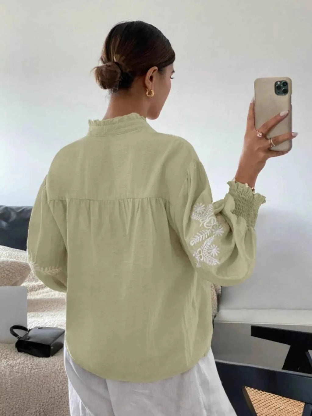 Embroidered Long Sleeve Blouse 76185bca1ced4e9db40433e88f7f7147-Max-Origin
