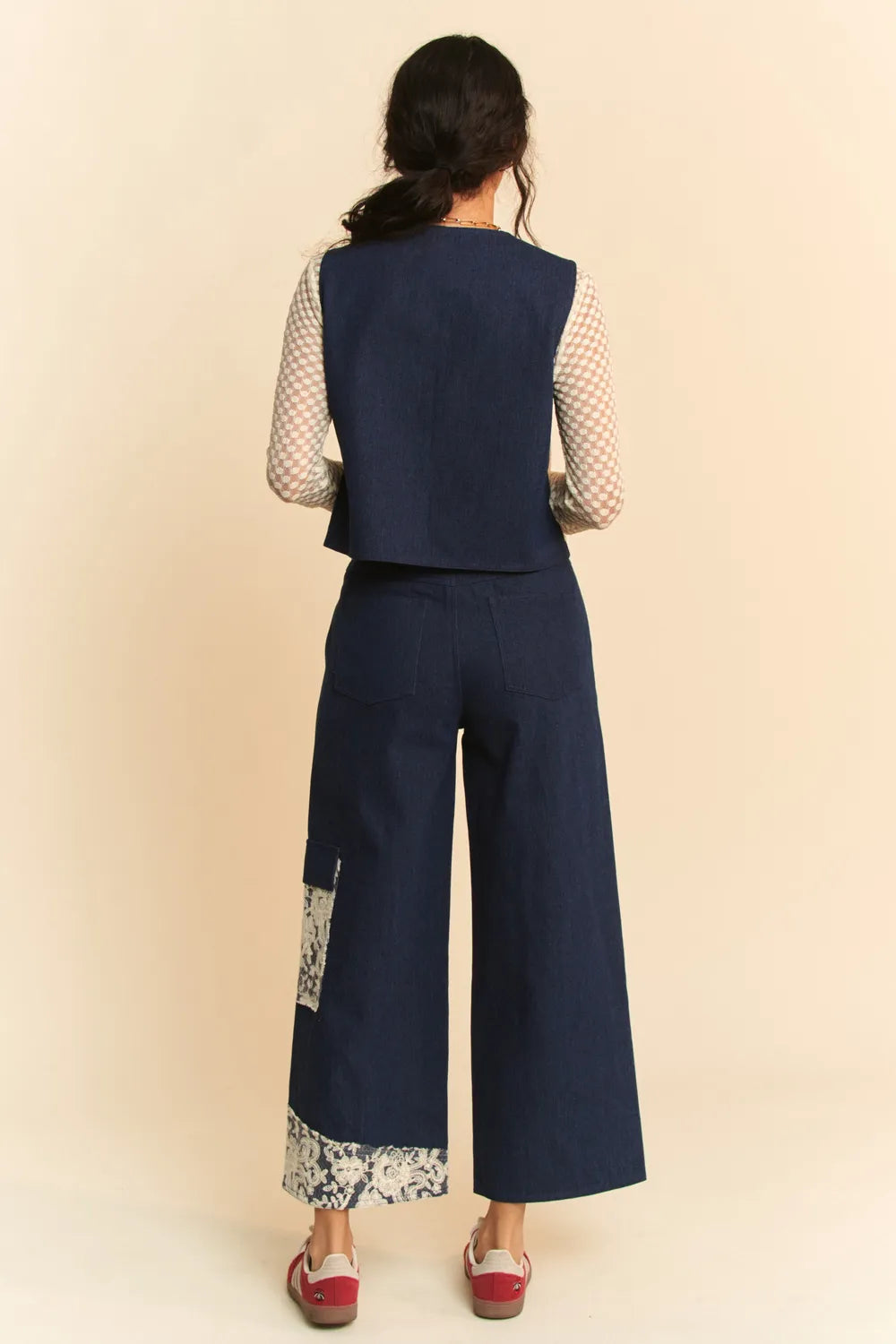 Davi & Dani Lace Applique Wide Leg Jeans 761d07ec-245b-4a0e-afb0-a4d16b62fd15-Max