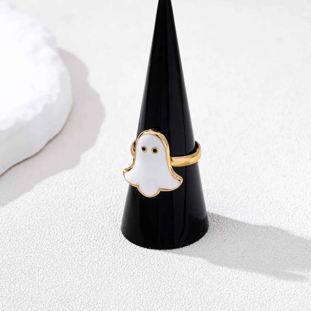 Halloween Ghost 18K Gold-Plated Ring 76251e89-9947-491a-bcc7-66df6769c47e-Max-Origin