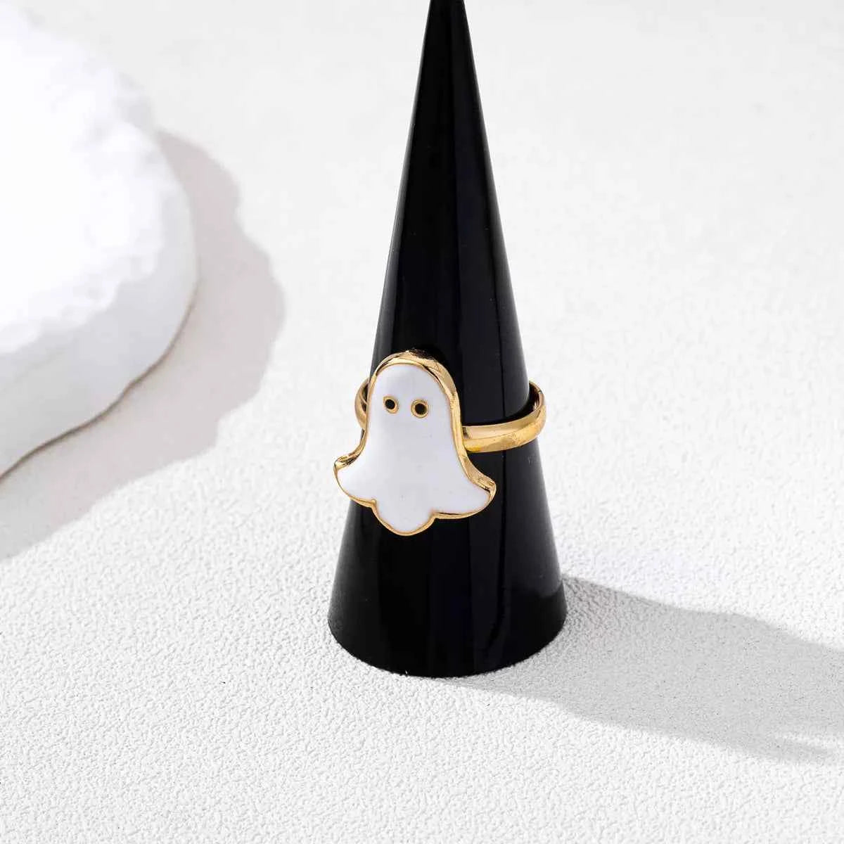 Halloween Ghost 18K Gold-Plated Ring 76251e89-9947-491a-bcc7-66df6769c47e-Max-Origin