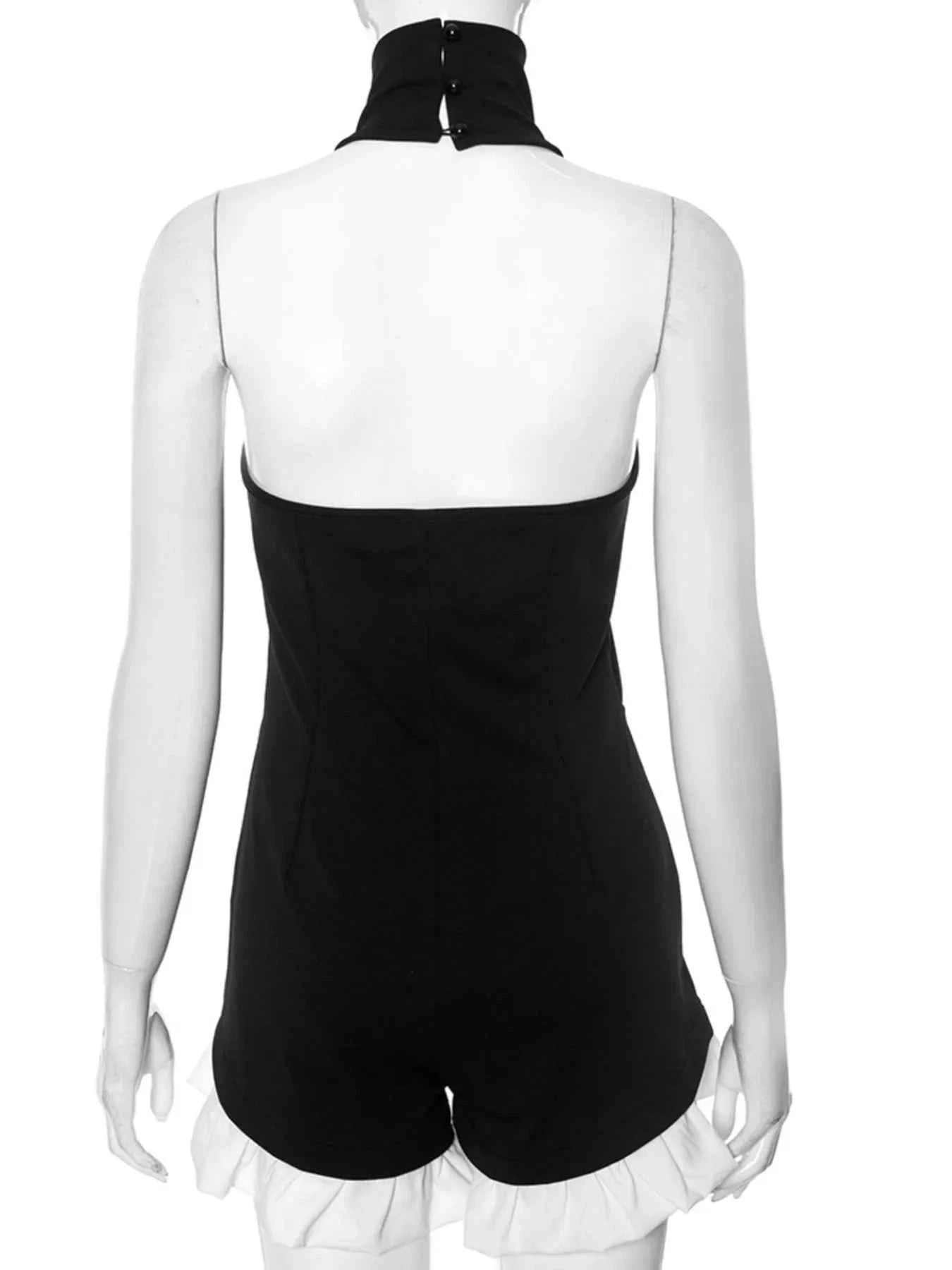 Halter Neck Ruffled Hem Romper 7629c130-a90b-41c4-9d1a-12793131f275-Max-Origin
