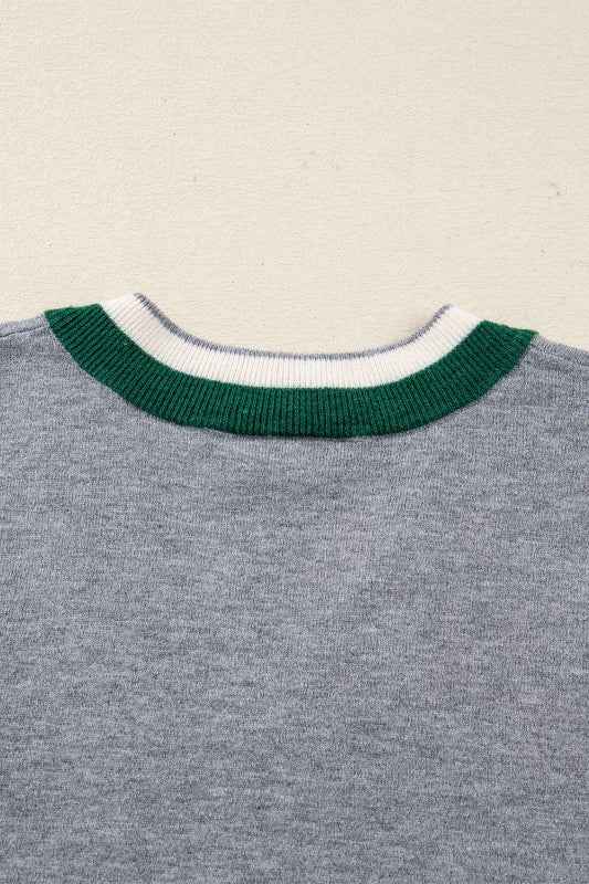 Scarlett Striped Trim Varsity Sweater 762bcb91-4224-40e4-ac08-477bcf92f33d