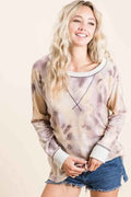 BiBi Tie Dye Terry Pull Over With Contrast Stitching TAUPE MULTI 763ad7c382854fc0a1032749340bbe28-Max-Origin