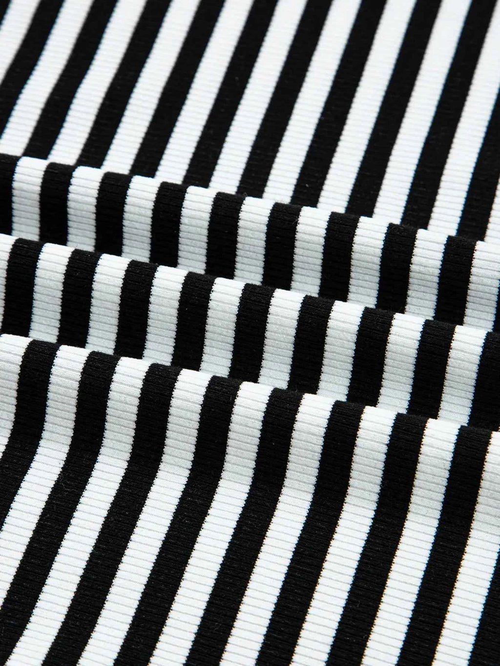 Stripe Double-layer Cold Shoulder Long Sleeve Top 76420c1d0c914971a96c8516c9b01a58-Max-Origin