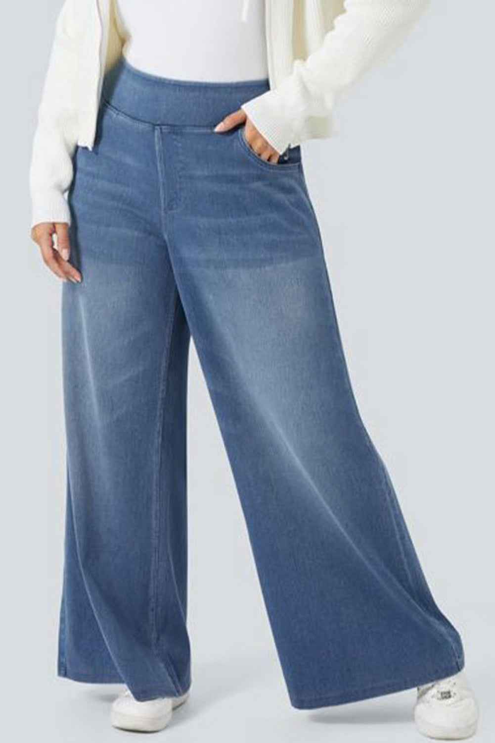 Medium Grey High-rise Wide Leg Jeans 765061b1b3686433