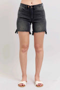 Judy Blue Full Size Long Cut Off 2 Button Dad Denim Shorts Plus Size Black 7658a8ca6253405db574b254149fee77-Max-Origin