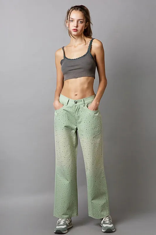 POL Embellishments Gradient Wide Leg Pants 765aa455-d440-40ff-ac88-7b2b5a687a4d-Max
