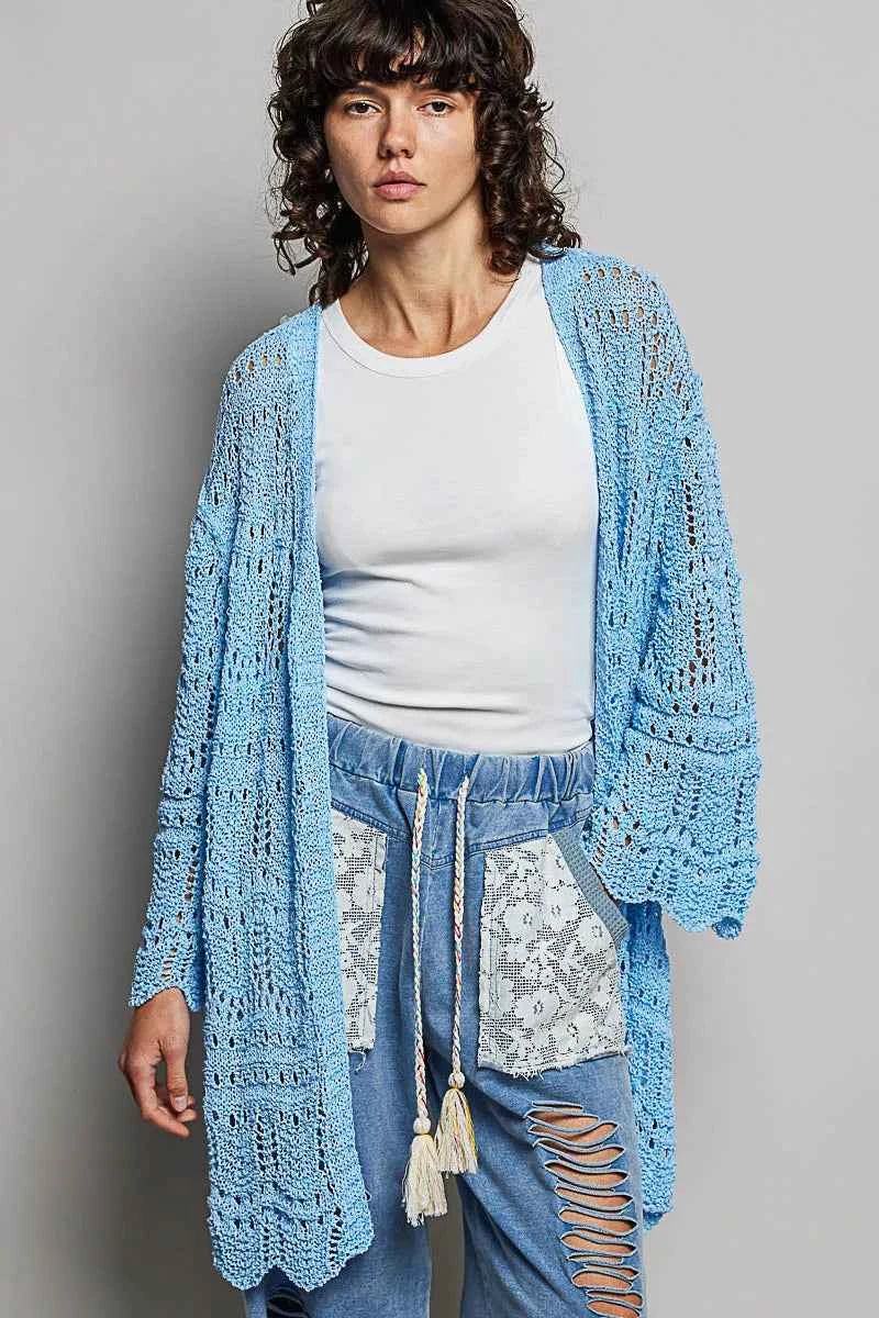 POL Openwork Lightweight Open Front Cardigan with Scalloped Edge SKY BLUE 7662a0f4-056a-4a3c-96fe-c04895d0c63d-Max-Origin