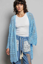 POL Openwork Lightweight Open Front Cardigan with Scalloped Edge SKY BLUE 7662a0f4-056a-4a3c-96fe-c04895d0c63d-Max-Origin
