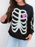 Full Size Halloween Round Neck Long Sleeve Sweatshirt Plus Size Black 7665ecc1-5717-4570-8b24-4cd1f53538d4-Max-Origin