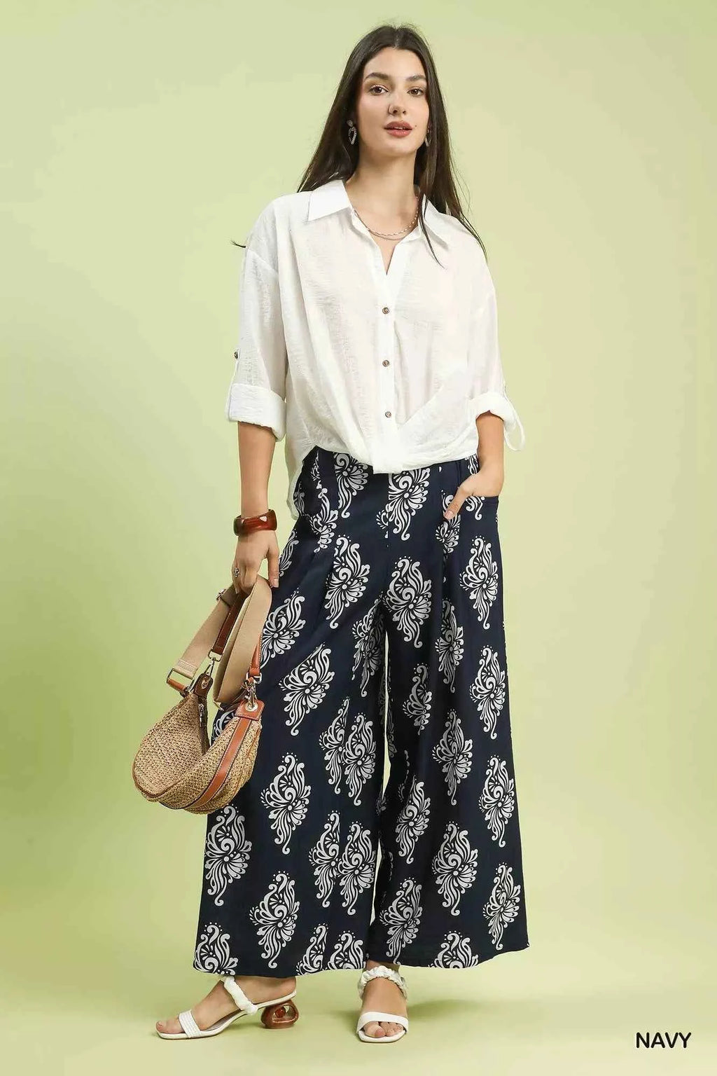 Umgee Abstract Print Wide Leg Pants 76724684-03d6-49db-9bf5-48a467888208-Max-Origin