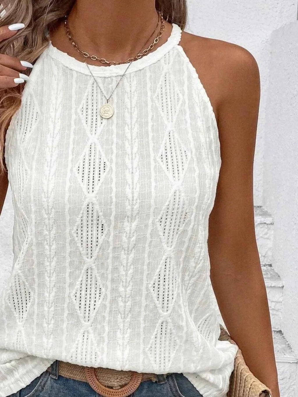 Textured Round Neck Tank 76740d40-a50a-498b-baeb-41cc59985dd4-Max-Origin