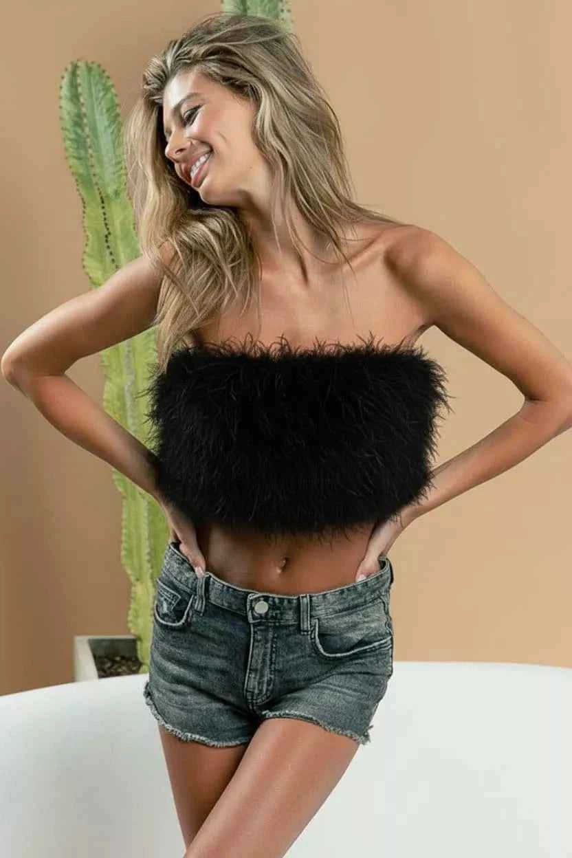 Fluffy Feather Tank Top with Back Zipper 7685f5a6-8c46-477f-acb0-9aed5de2c1f6-Max-Origin