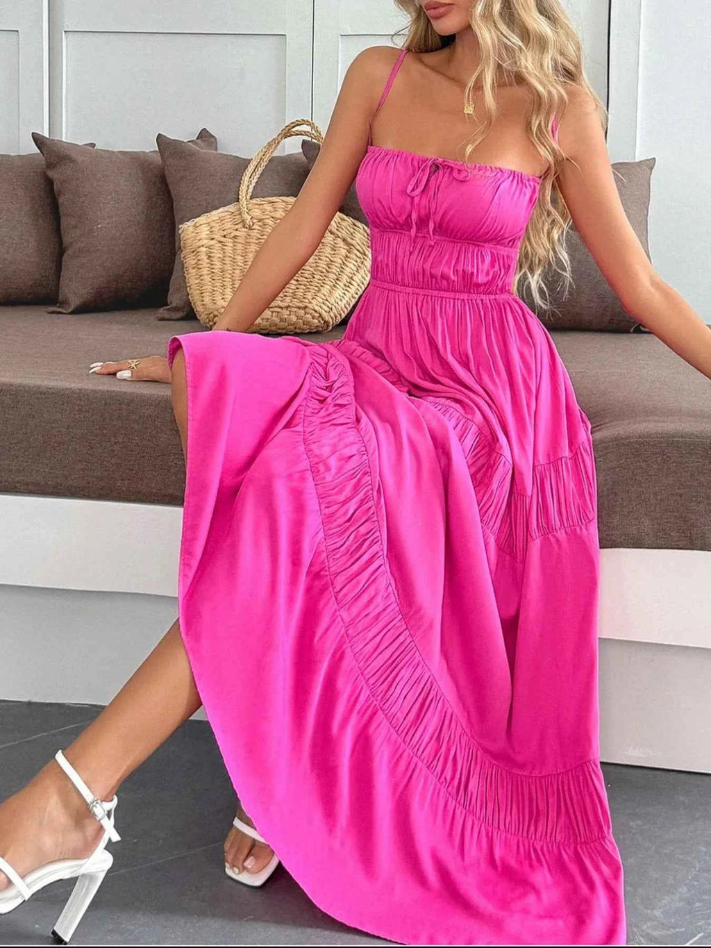 Tie Back Tiered Maxi Cami Dress 768dc7c8-1a38-43ba-bfdc-35586efbd997-Max-Origin