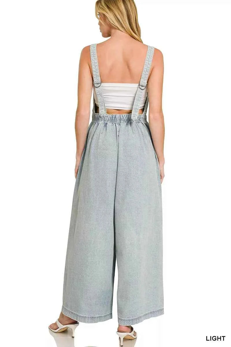 Zenana Denim Light Washed Wide Leg Overalls 769810096bfa43bc89591366ba1b714e-Max-Origin
