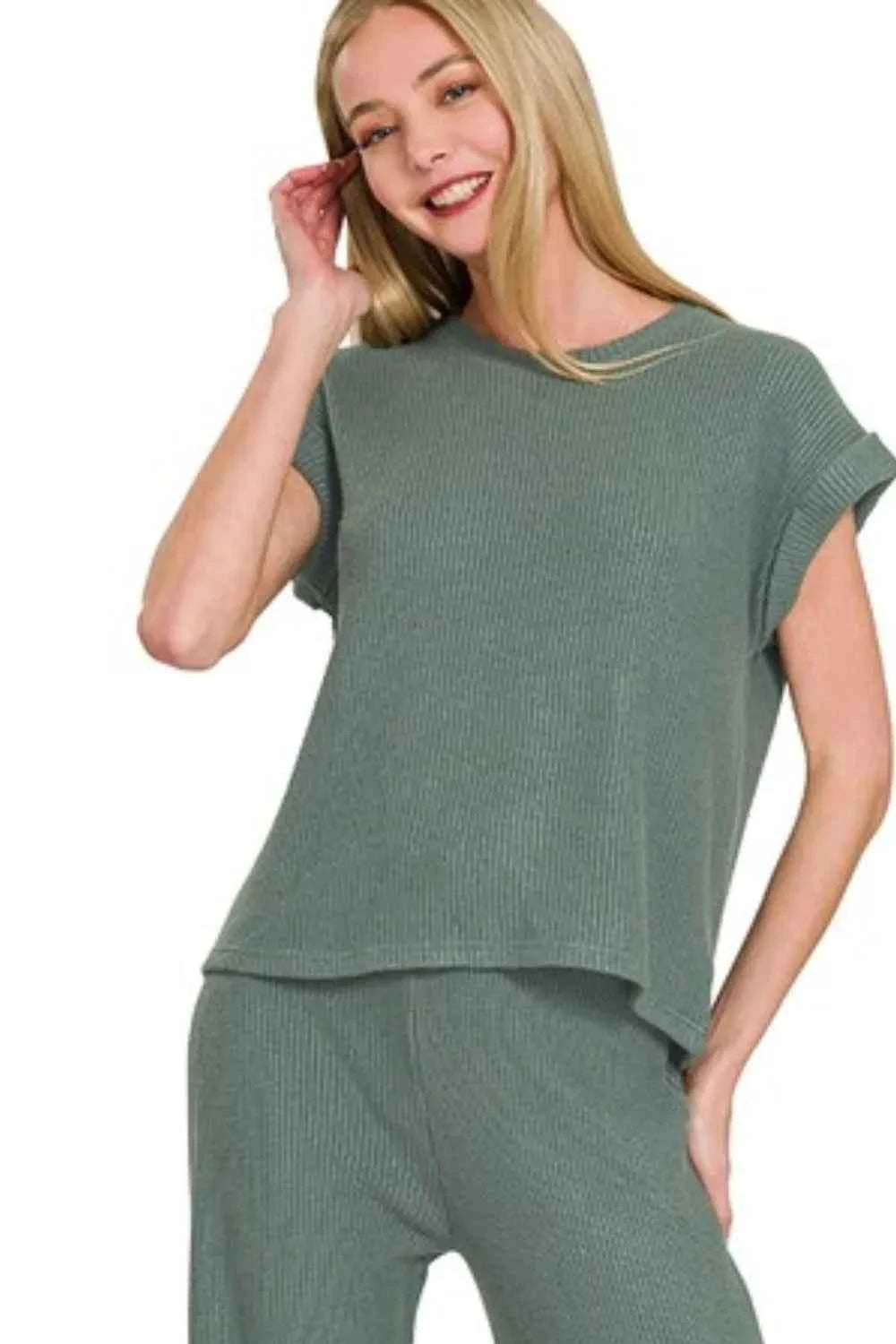 Zenana Rolled Sleeve Top and Pants Sweater Set 7698d563-525d-4935-92a6-18b0085939ae-Max-Origin