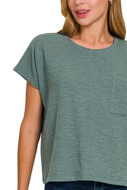 Zenana Round Neck Short Sleeve T-Shirt 769a5382-6772-4a38-9d05-dc07db691547-Max-Origin