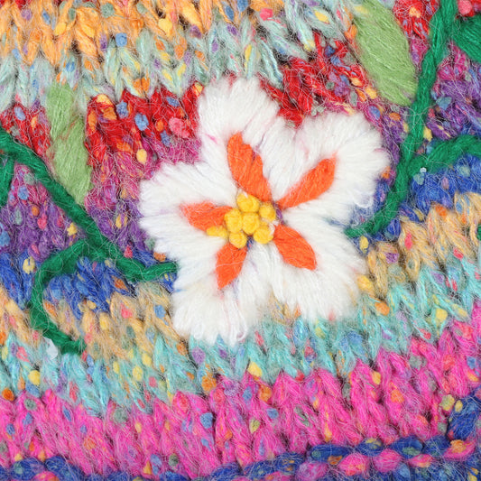 The Sculpted 3D Floral Knit Sweater 76B35B434CCC89E469357B0AAA7897AD
