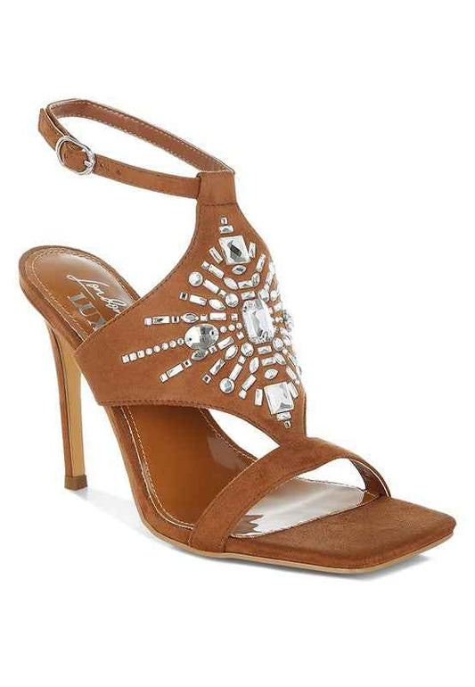 Warda Jeweled Shiny Stiletto Heels 76a0bfc2-339e-4b54-988e-72c606d592a5