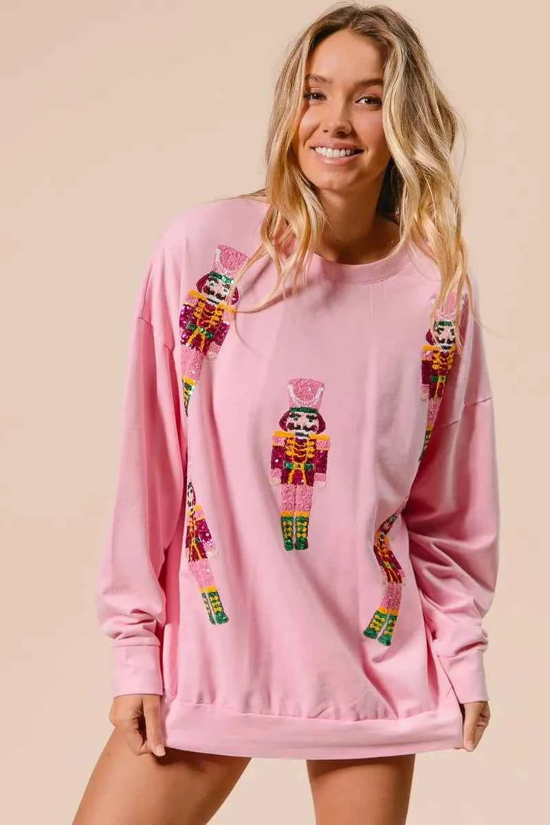 BiBi Sequin Nutcrackers Embroidery Christmas Sweatshirt 76a4dc748fb8495f8e1013ea272246c9-Max-Origin