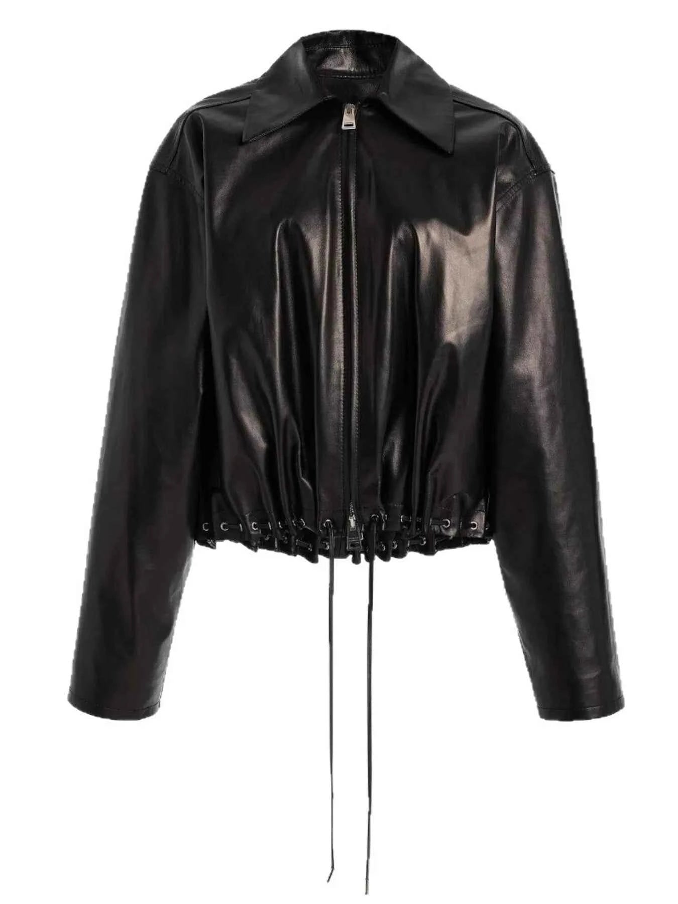 Drawstring Hem Zip Up Jacket 76a5e6175a674aac9b1c458fdc67f552-Max-Origin