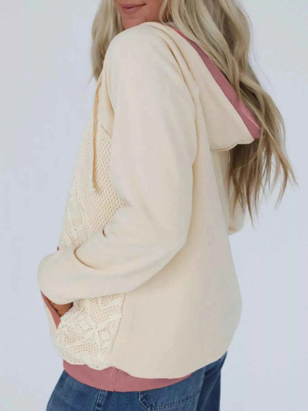 Crochet Panel Kangaroo Pocket Hoodie 76a710bb-ab67-4658-ac5d-78e8f11cc067-Max-Origin