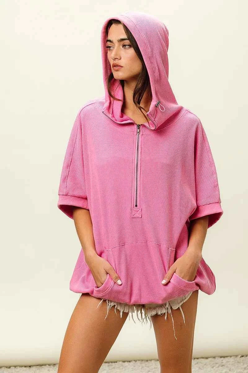 BiBi Vintage Washed Waffle Thermal Hoodie 76dfca6aa5c24d57a16c32f4fd172d7e-Max-Origin