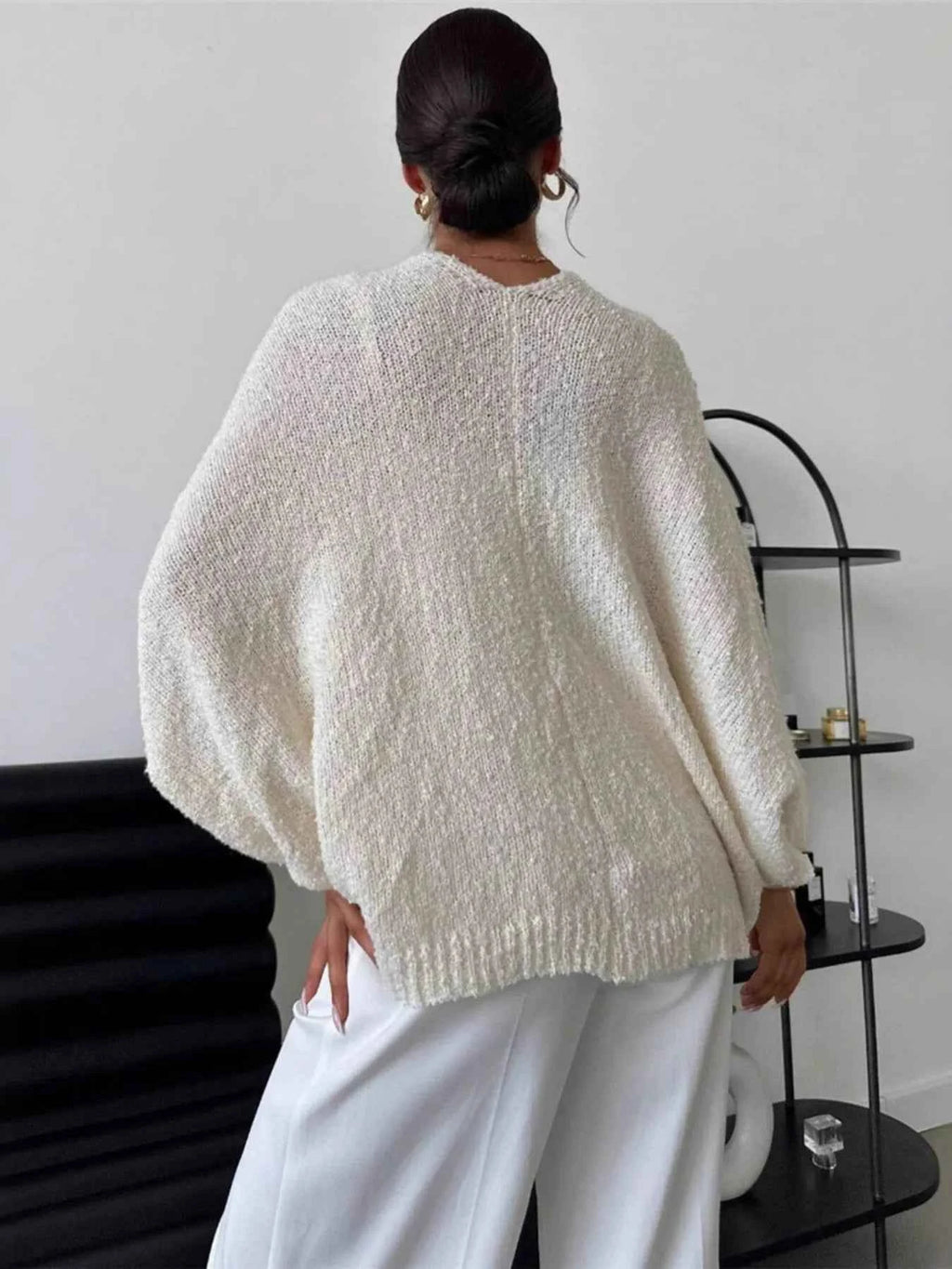 Twist-Front Textured Knit Cardigan 76ecc5d2f56f4697b423e3fe0203b501-Max-Origin