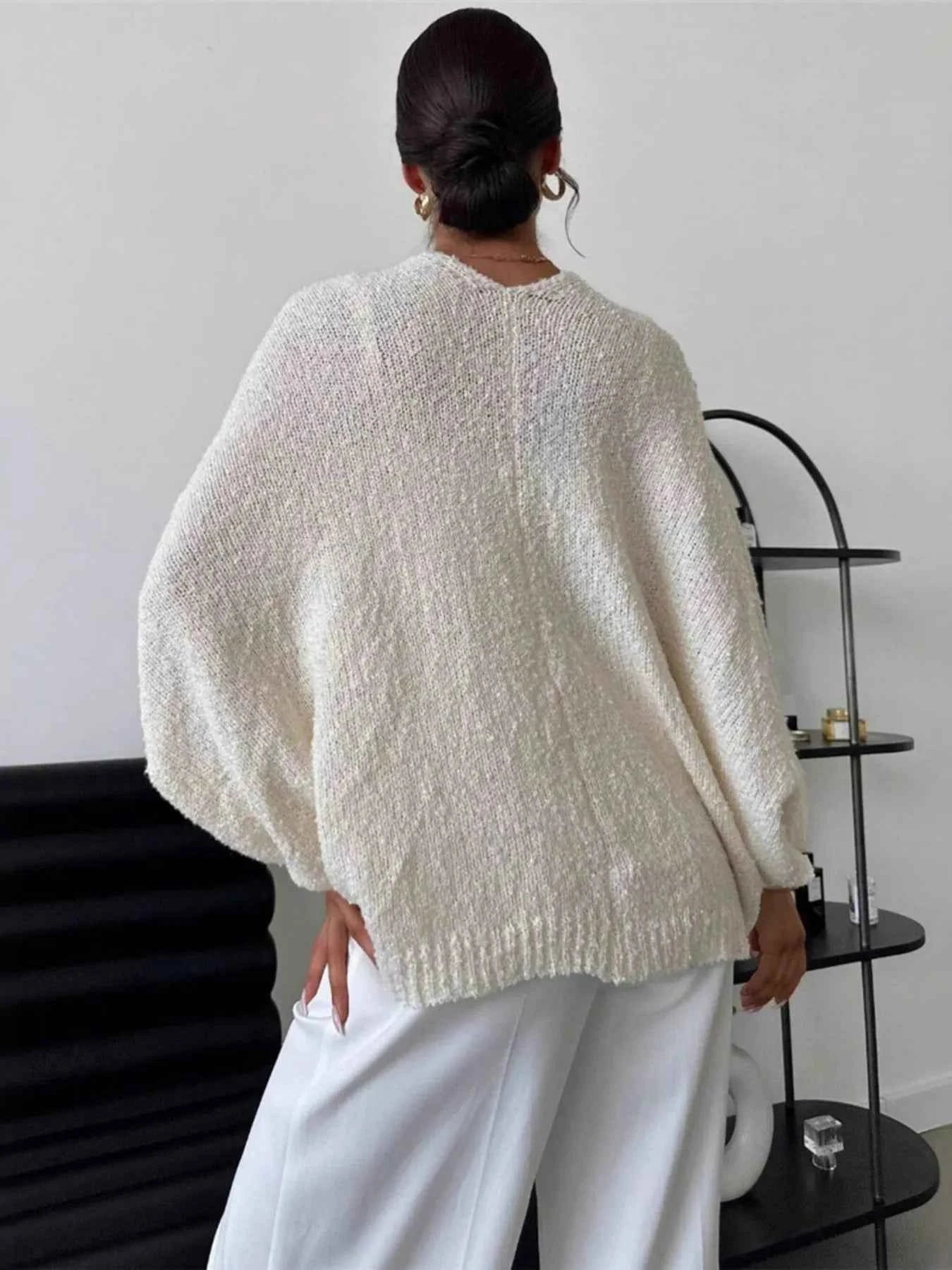 Twist-Front Textured Knit Cardigan 76ecc5d2f56f4697b423e3fe0203b501-Max-Origin