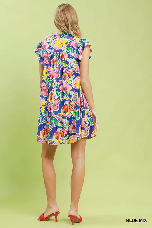 Floral Ruffle Mini Dress 76ee91ee-9985-4cb8-9428-fb80fbbe083c-Max-Origin