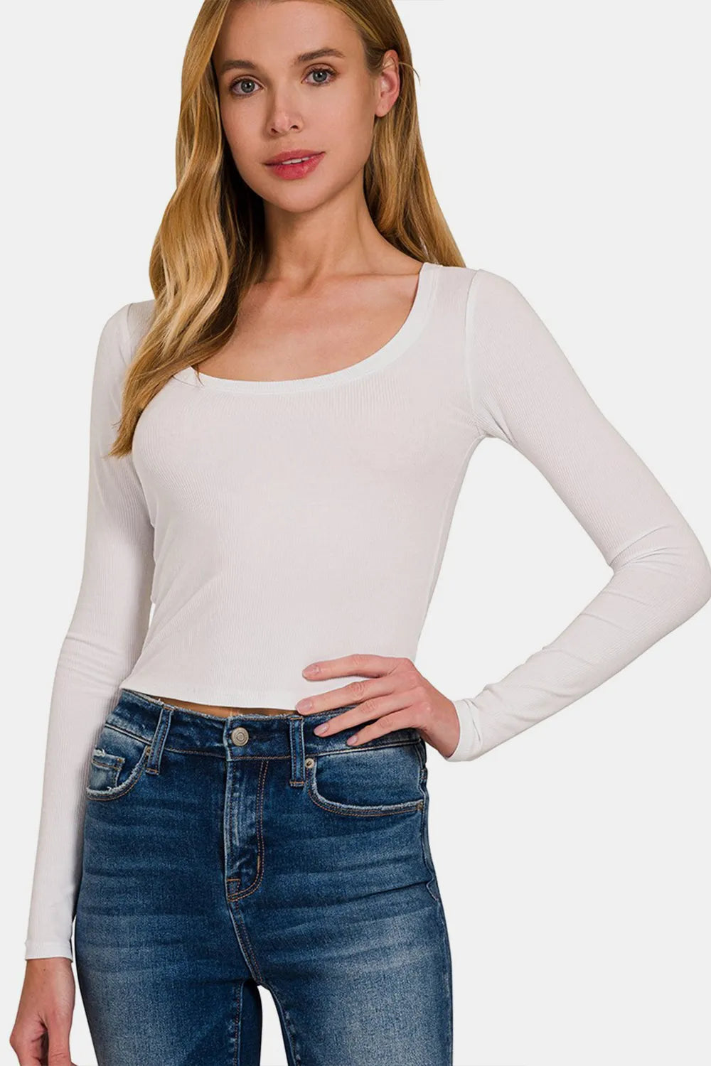 Zenana Scoop Neck Long Sleeve T-Shirt 7727ae3c-b4fb-4880-8661-89f080686720-Max