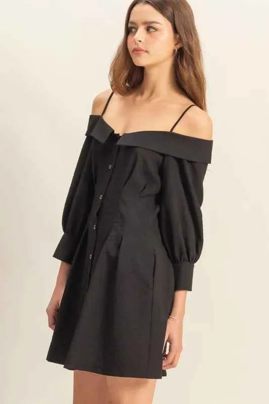 HYFVE Button Down Spaghetti Strap Mini Dress with Pockets 7744a887-4e7f-4cbf-a388-e4fea0a34c20-Max