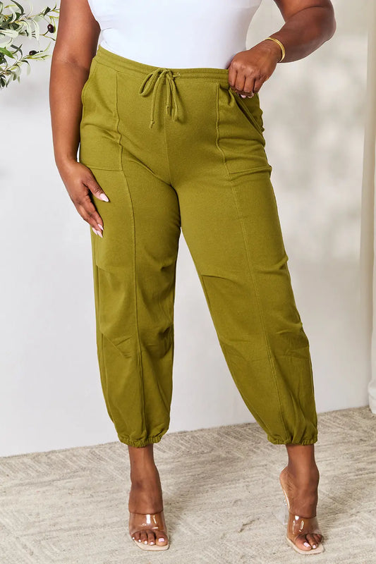Culture Code Full Size Drawstring Sweatpants with pockets True Moss 777d28433ac444a89d977d03221f878e-Max