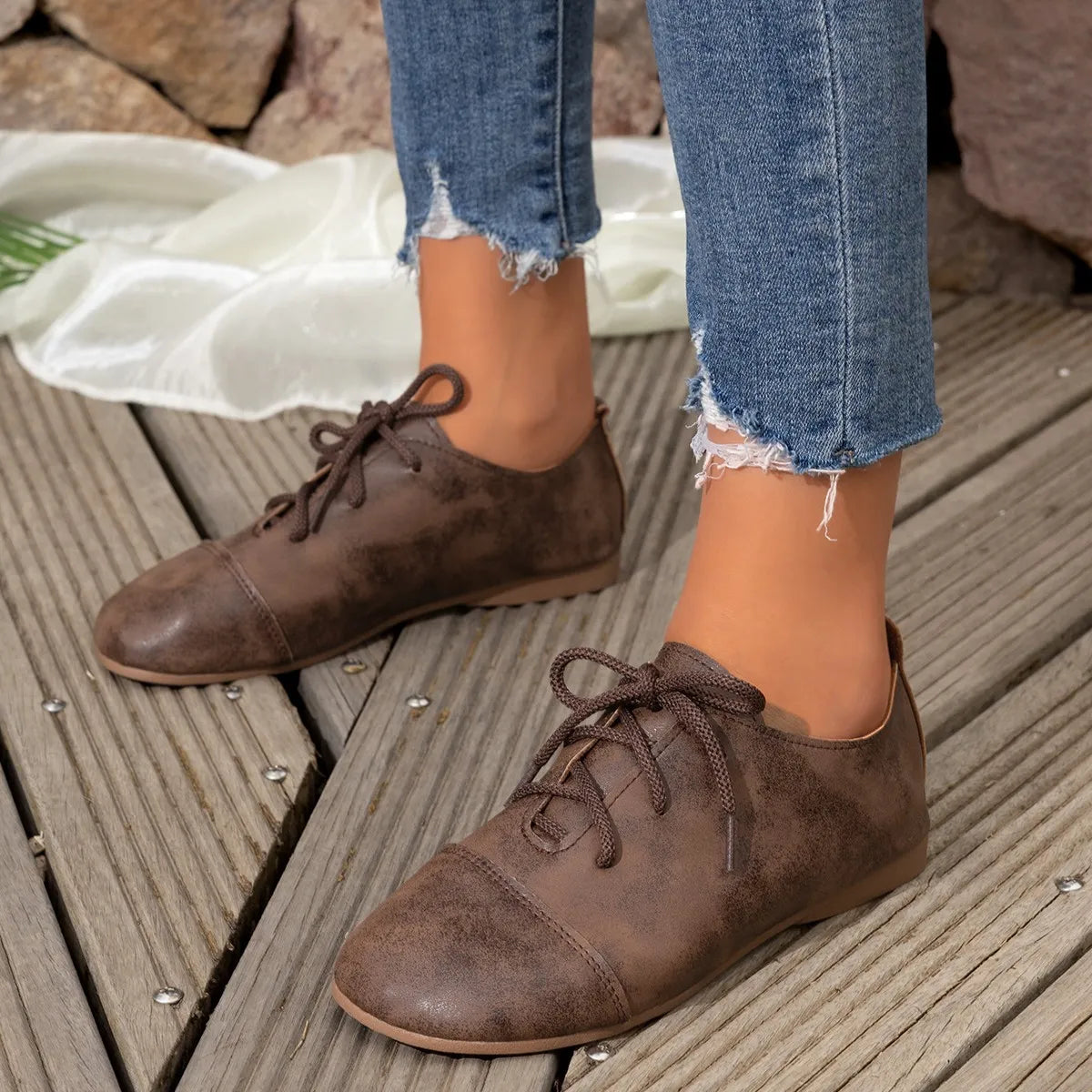 Casual Lace-Up Loafers Dark Brown 7780d3b4-c453-41ef-bf6b-1630b10976f9-Max-Origin