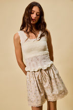 SO ME Scallop Ribbed Sleeveless Knit Top 7790cca492554f2a8c261469b786dffd-Max