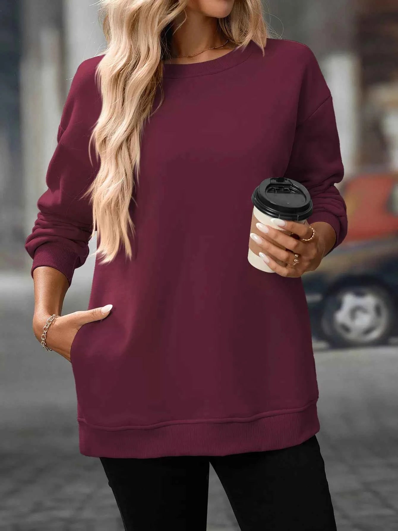 Casual Solid Color Long Sleeve Sweatshirt 77985dd9-3a9e-468d-8b01-05a80a2b28c4-Max-Origin