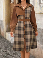 Button Front Plaid Long Sleeve Dress 779ce667-ba92-4a1e-b447-0c9f18a1acad-Max-Origin