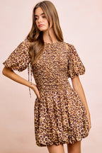 BiBi Leopard Bow Tie Attachable Puff Sleeves Dress 77a3af54717f4feaa25e5a28fab9ecc7-Max