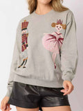 Sequined Nutcracker Long Sleeve Sweatshirt Gray 77ae17cb-4611-4867-afff-1579103501e4-Max-Origin