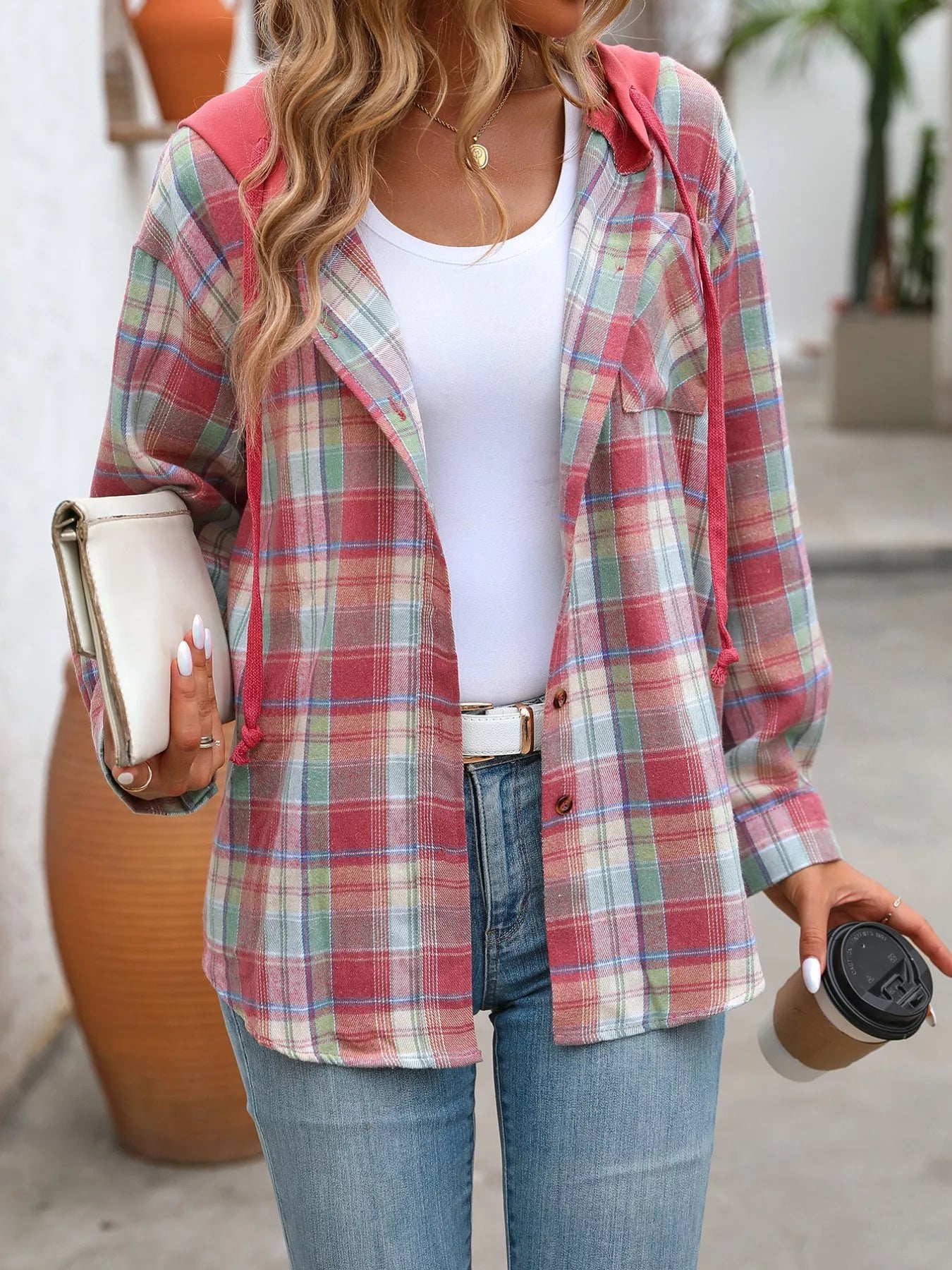 Plaid Button-Up Hooded Shirt 77ed052a-e56b-42ff-a91f-f7ad9cd2f1bc-Max-Origin