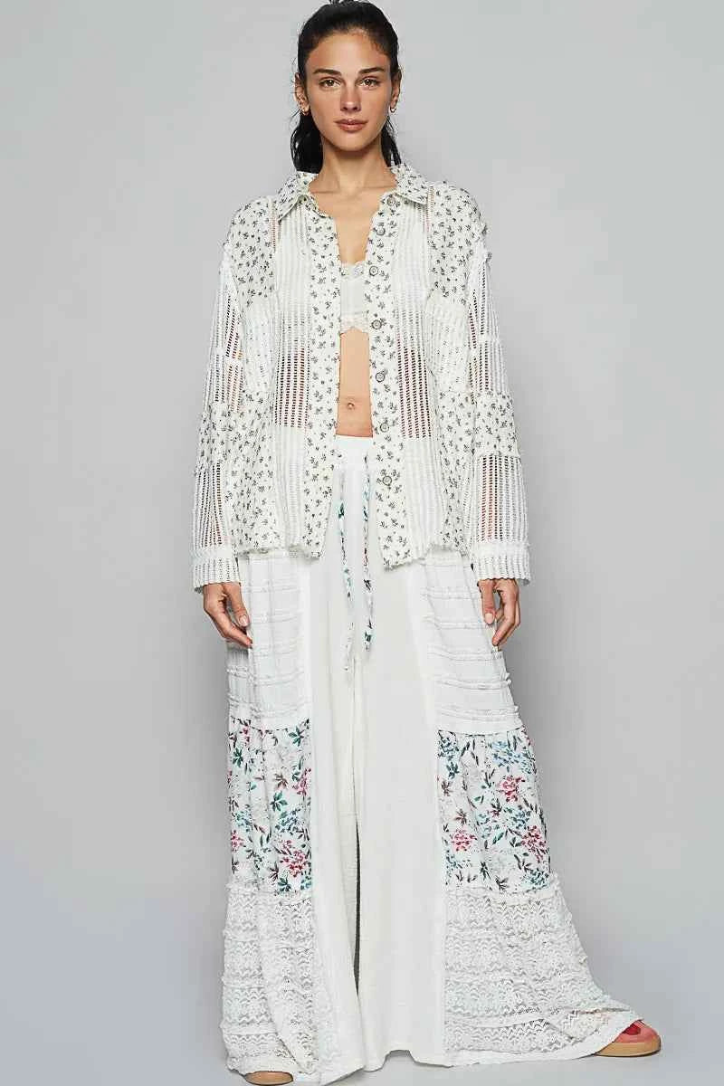 POL Floral Crochet Patchwork Long Sleeve Shirt 77f23d12-0cb7-4c59-a4be-e180b365fb7a-Max-Origin