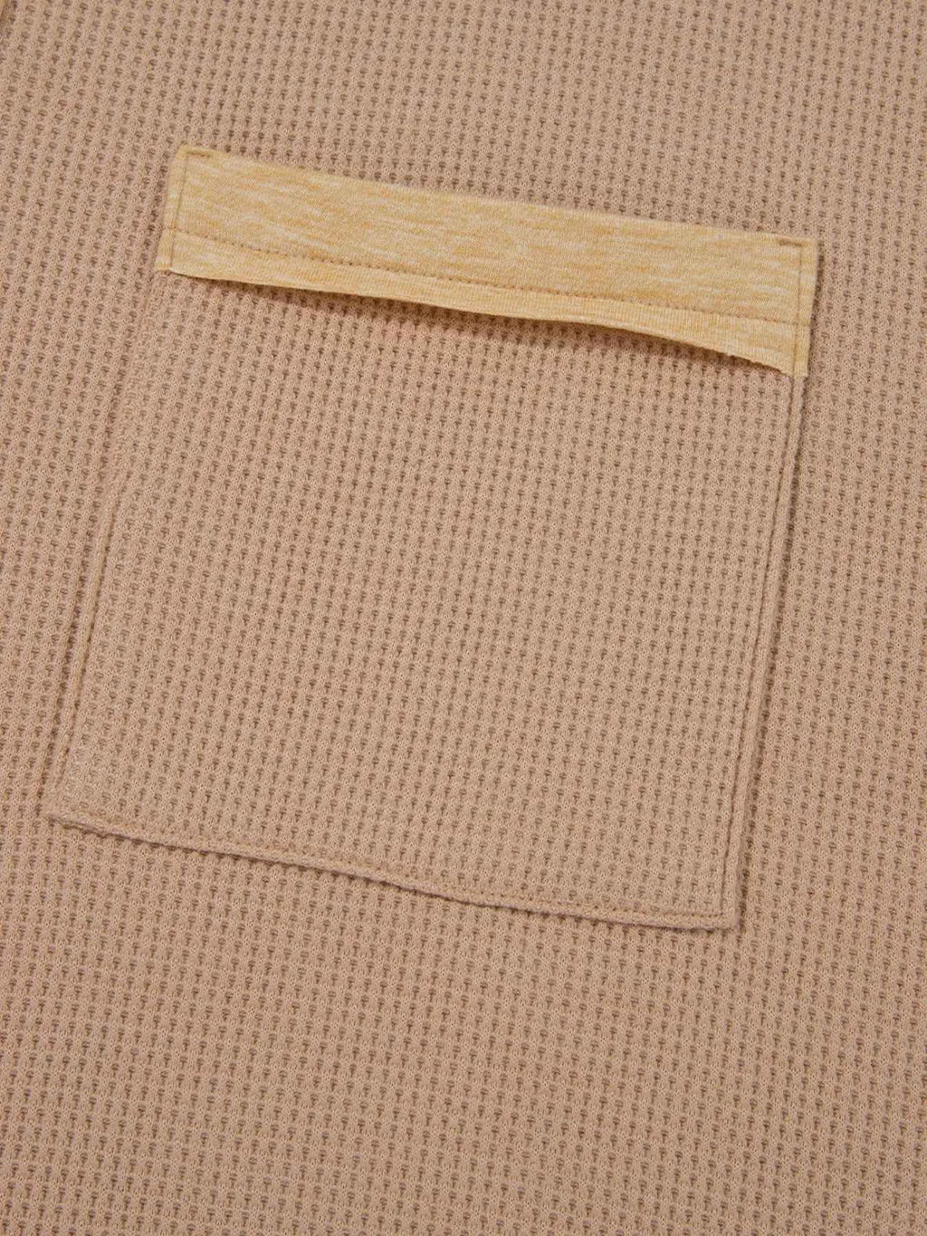 Waffle Textured Tunic Henley Top with Slits 77fa3bf51b2141aea05ac505fccf794a-Max-Origin