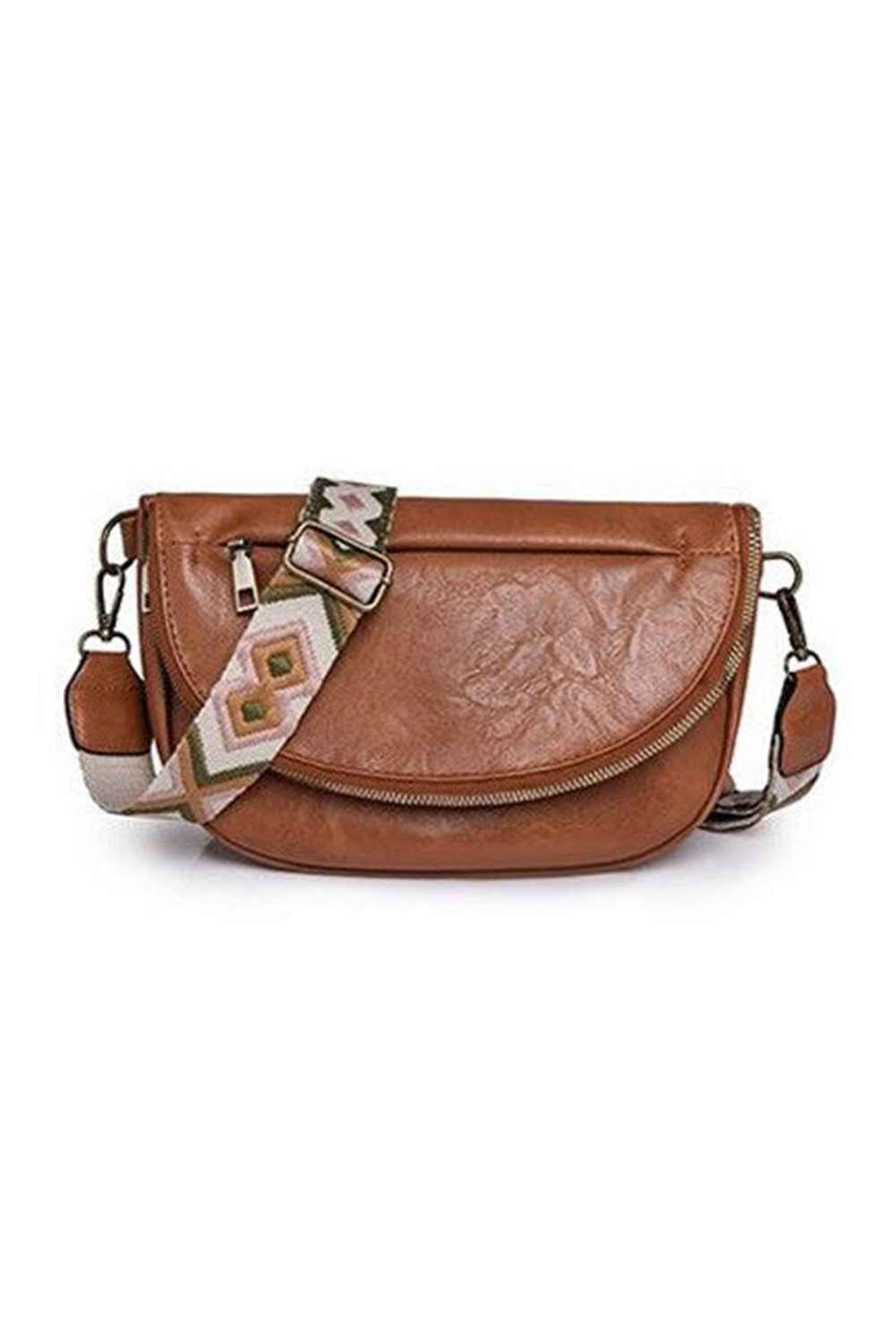 Dark Grey Wide Strap PU Leather Crossbody Bag 77fe3b1b18d9d5a2