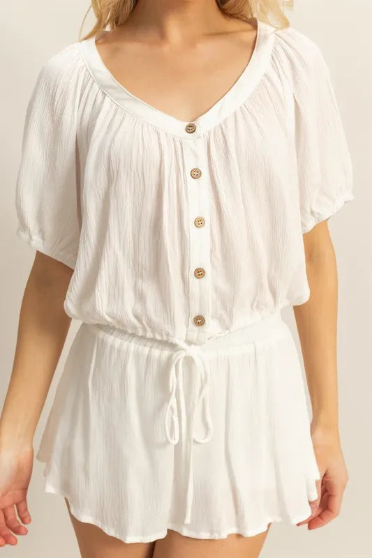 Drawstring Hem Short Sleeve Top and Skort Set 78011ad0-ae9e-4d75-9b8e-4512dcd82eb2-Max