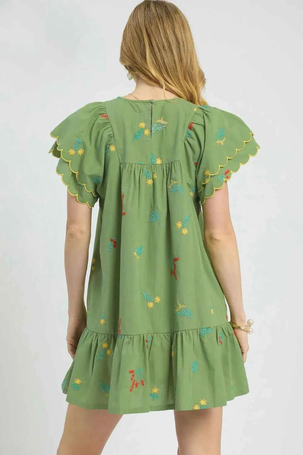 Floral Embroidered Short Sleeve Mini Dress 781d8f54-5e82-4cb4-9fa2-48d8092c8071-Max-Origin