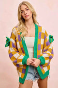 BiBi Mardigras Checker Board Front Open Cardigan MARDI GRAS MUSTARD 7823045a5fdb4fbc9be0483c089c6955-Max-Origin